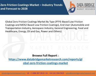 Global Zero Friction Coatings Market – Industry Trends and Forecast to 2028