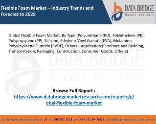 Global Flexible Foam Market – Industry Trends and Forecast to 2028