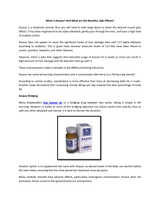 Buy Anavar UK