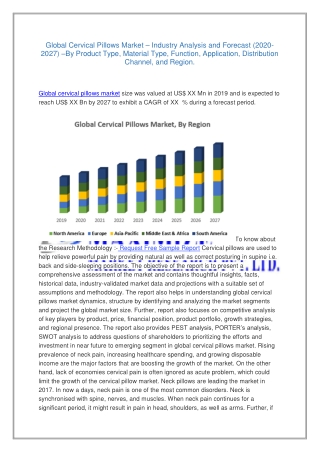 Global Cervical Pillows Market