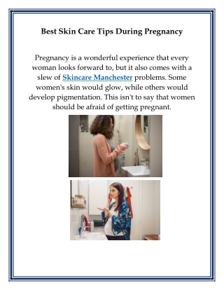 Best Skin Care Tips During Pregnancy
