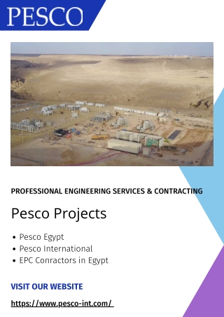Engineering Services Company in UAE  | Pesco-int
