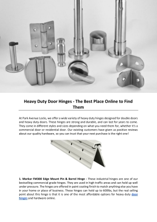 Heavy Duty Door Hinges - The Best Place Online to Find Them