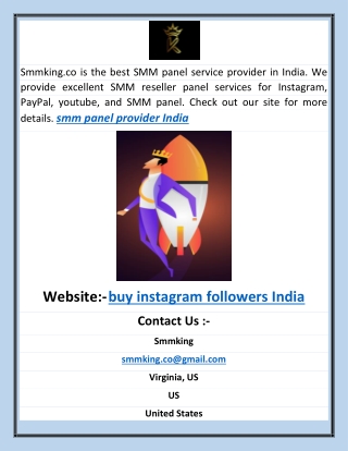 Buy Instagram Followers India | Smmking.co