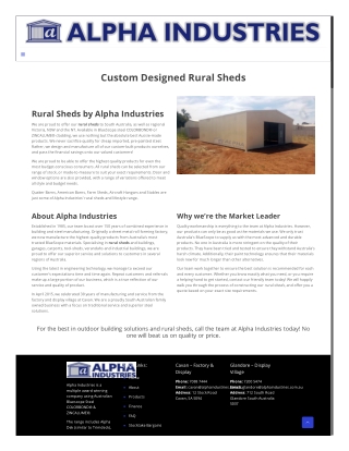 Rural Sheds