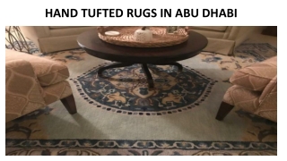 HAND TUFTED RUGS IN ABU DHABI