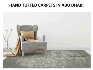HAND TUFTED CARPETS IN ABU DHABI