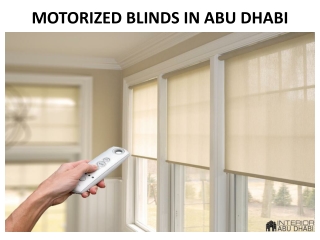 MOTORIZED BLINDS IN ABU DHABI