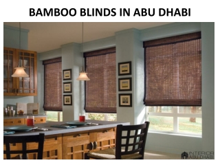 BAMBOO BLINDS IN ABU DHABI