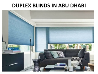 DUPLEX BLINDS IN ABU DHABI