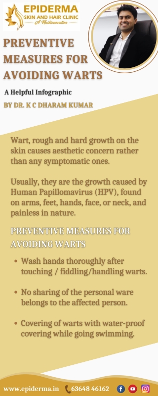 Avoiding warts - Best Dermatologist in Bangalore - Epiderma Clinic