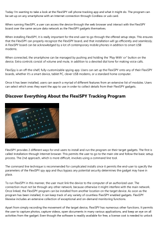Learn About FlexiSPY the Well-known Smartphone Spy App