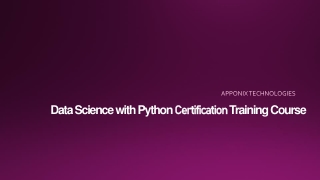 Data Science with Python Certification Training Course