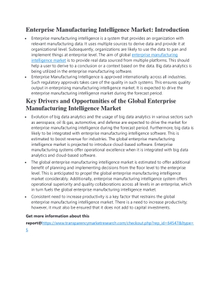 Enterprise Manufacturing Intelligence Market