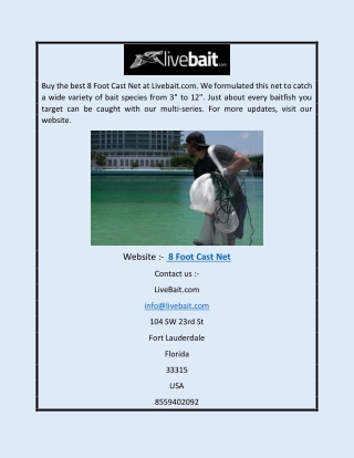 Buy 8 Foot Cast Net | LiveBait.com