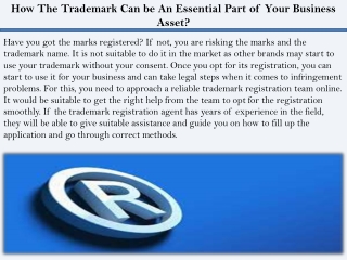 How The Trademark Can be An Essential Part of Your Business Asset?