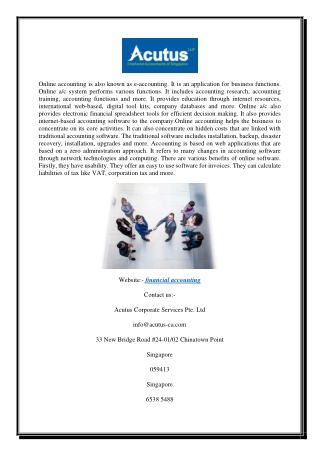 Financial Accounting | Acutus-ca.com