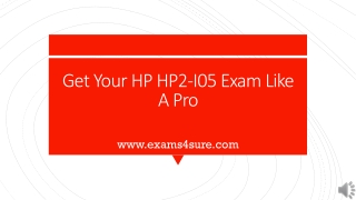 Exams4sure HP HP2-105 Exam Questions Dumps