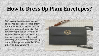 How to Dress Up Plain Envelopes