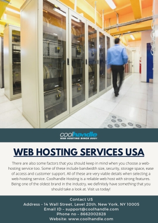 Web Hosting Services USA