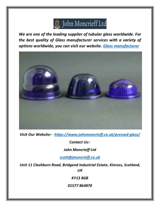 Glass manufacturer  | Johnmoncrieff.co.uk