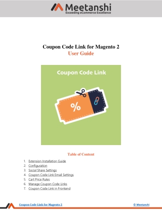 Magento 2 Coupon Code Link