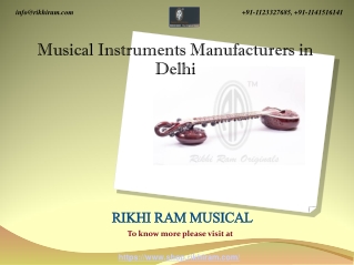 Musical Instruments Manufacturers in Delhi