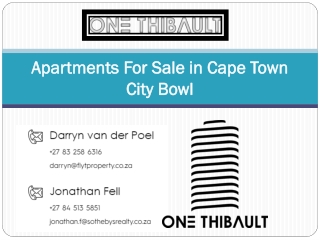 Apartments For Sale in Cape Town City Bowl