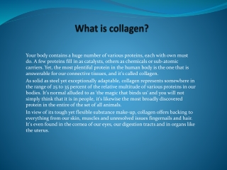 How does collagen function