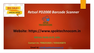 Retsol PD2000 Barcode Scanner from SPOK Technocom