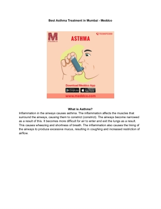 Best Asthma Treatment in Mumbai - Meddco
