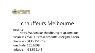 Chauffeurs Melbourne