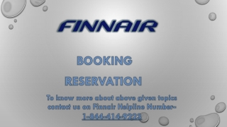 Finnair Reservation| 1-844-414-9223 | Booking number