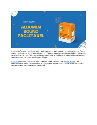 Albumin-bound paclitaxel - Abra-bound