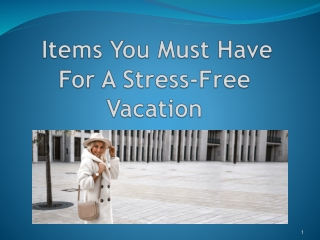 Items You Must Have For A Stress-Free Vacation