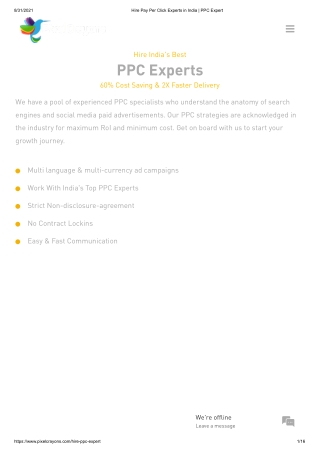 Hire Pay Per Click Experts in India at PixelCrayons