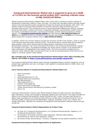Compound Semiconductor Market