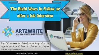 The Right Ways to Follow up after a Job Interview - Art2write