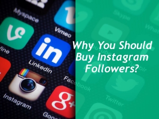 Why You Should Buy Instagram Followers