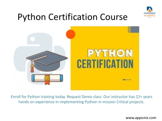 Python Certification Course