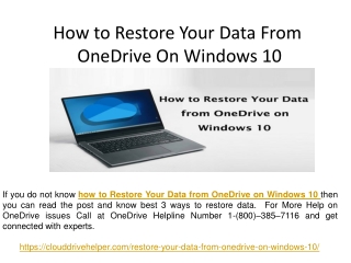 Call 1-800–385–7116 - How to Restore Your Data From OneDrive On Windows 10