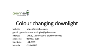 colour changing downlight