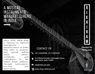 A musical instruments manufacturers in India