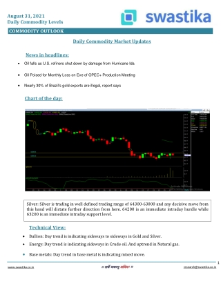 Commodity daily levels (31-August)