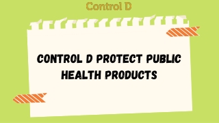 Controld protect public health products  Presentation