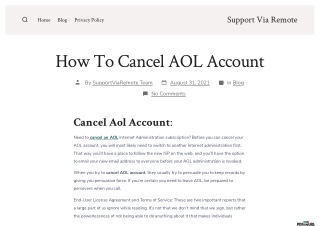 how to cancel aol account