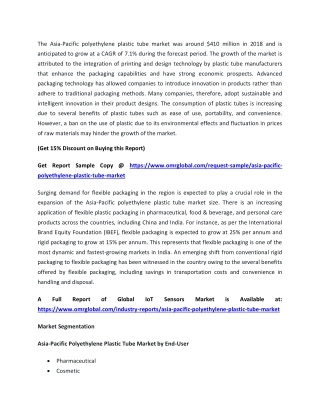 Asia-Pacific Polyethylene Plastic Tube Market