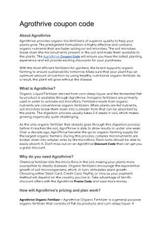 Agrothrive coupon code