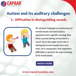 Autism and its auditory challenges problems - Best Autism Treatment in Bangalore - CAPAAR