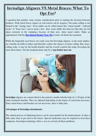 Invisalign Aligners VS Metal Braces What To Opt For